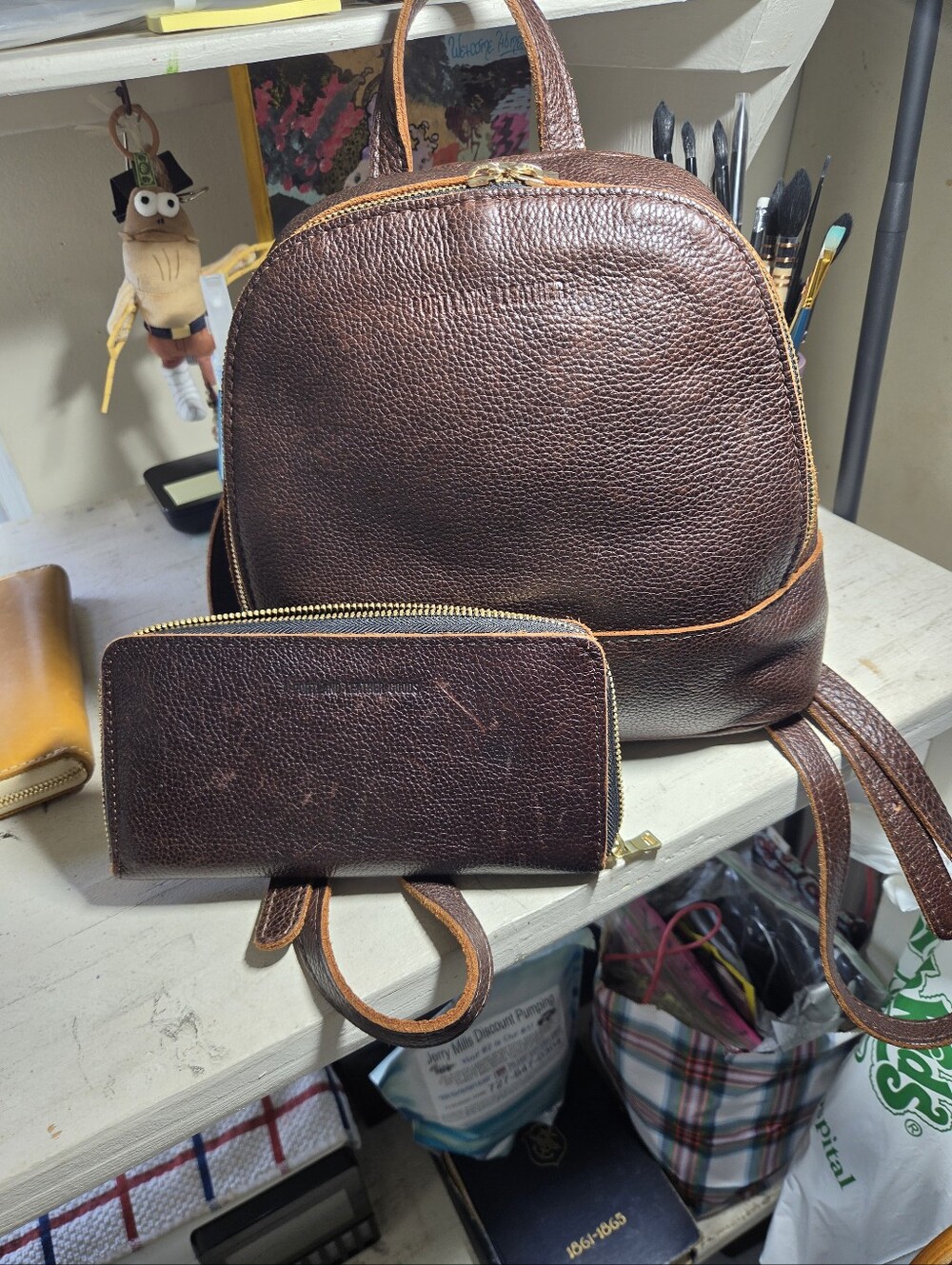 Portland Leather Rue Backpack and wallet